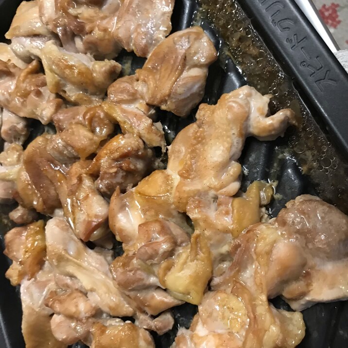 オーブンで鳥もも肉の一口照り焼き